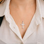 Personalised Sterling Silver Cross Necklace, thumbnail 3 of 11