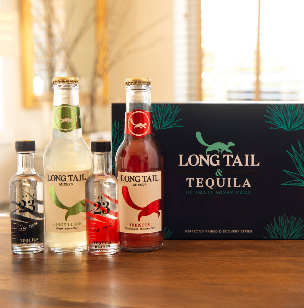 Tequila And Mixer Ultimate Gift Box By Long Tail Mixers