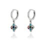 Theron Multi Cubic Zirconia Hoop Earrings, thumbnail 2 of 5