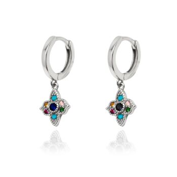 Theron Multi Cubic Zirconia Hoop Earrings, 2 of 5