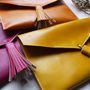 Statement Tassel Leather Clutch, thumbnail 12 of 12