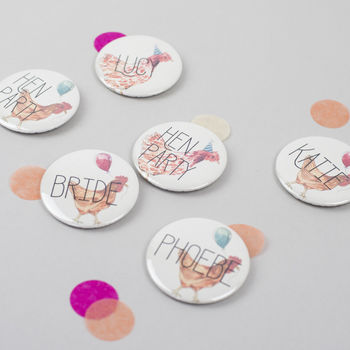 Party Hens Fun Personalised Hen Party Badges, 3 of 3