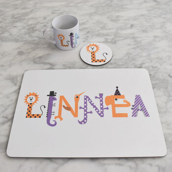 Children's Personalised Placemat And Mug Gift Set, 5 of 7