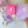 Gift Box For Girls – Fluffy Notebook And Self Care Treats – Lilac Edition, thumbnail 1 of 9