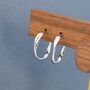 Sterling Silver Mobius Hoop Stud Earrings, thumbnail 4 of 11