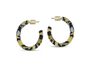 Isla Small Resin Hoop Earrings In Yellow / Black, thumbnail 2 of 2