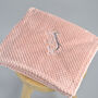 Personalised Dusty Pink Initial Honeycomb Blanket, thumbnail 7 of 8