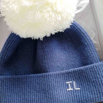 Ladies Personalised Soft Cashmere Wool Bobble Hat Gift, 10 of 10