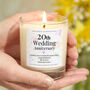 20th Wedding Anniversary Gift Personalised Handmade Candle, thumbnail 1 of 6