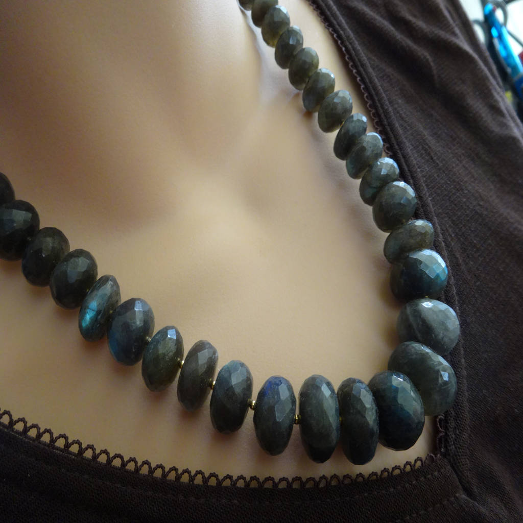 Chunky Turquoise Wooden Bead Necklace – Olivia Divine
