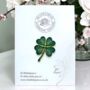 Lucky Four Leaf Clover Good Luck Enamel Pin, thumbnail 1 of 9