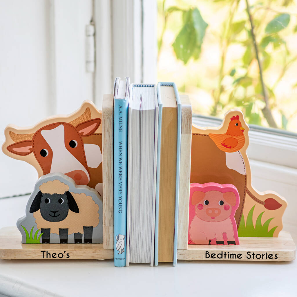 Personalised Farm Animal Bookends, 1 of 3