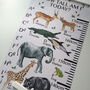 Personalised Abc Animal Alphabet Height Chart, thumbnail 2 of 5
