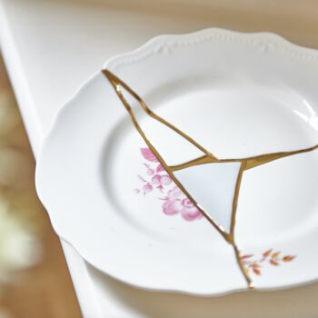 24 Carat Gold Kintsugi Side Plate, 3 of 5