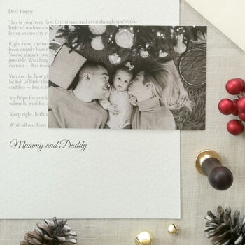Christmas Letter To Our Baby Personalised Keepsake, 7 of 10