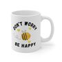 Don't Worry Bee Happy Coffee Mug, thumbnail 1 of 2