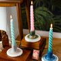Ombre Glaze Green Stoneware Candle Holder, thumbnail 1 of 4