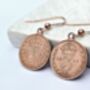 Handmade 24k Rose Gold Plated Coin Earrings, thumbnail 6 of 6
