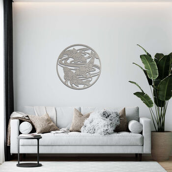 Elegant Metal Koi Fish Wall Art: Modern Decor, 5 of 11