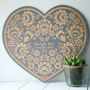 Large Engraved Folk Art Style Wall Plaque, thumbnail 1 of 5