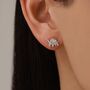 Sterling Silver Rabbit And Tortoise Mismatched Stud Earrings, thumbnail 2 of 12