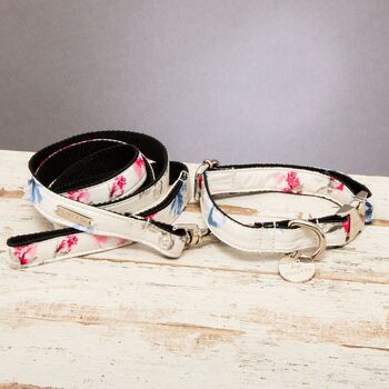 Disley White Pink Floral Collar And Lead Set, 7 of 7