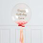 Personalised Peach Tassel Bubble Balloon, thumbnail 1 of 2