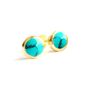 Birthstone Stud Earrings December: Turquoise And Silver, thumbnail 4 of 6