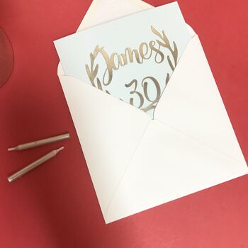 Personalised Papercut 30th Birthday Card, 5 of 7