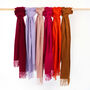 Pure Cashmere Scarf Merlot, thumbnail 6 of 8