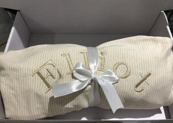 Personalised Organic Moses Basket Fitted Sheet, 7 of 10