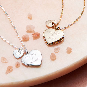 heart charm locket necklace mini personalised notonthehighstreet keep jewelry intertwined things