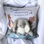 Personalised Children's Bunny Reading Cushion Cover, thumbnail 3 of 4