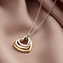 Mixed Gold Personalised Family Names Heart Necklace, thumbnail 2 of 6