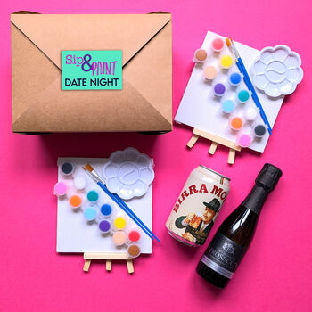 Personalised Sip And Paint Date Night Kit, 8 of 12