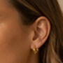 Gold Or Silver Sculptural Hoop Earrings, thumbnail 2 of 6