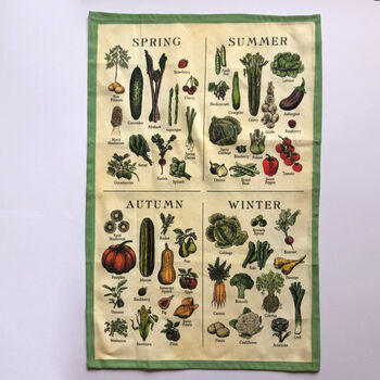 Seasonal Fruit And Vegetable Tea Towel, 8 of 8