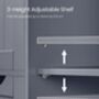 Grey Wooden Storage Cabinet With Four Drawers, thumbnail 12 of 12