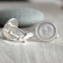 Hand Engraved Radial Cufflinks In Sterling Silver, thumbnail 4 of 5