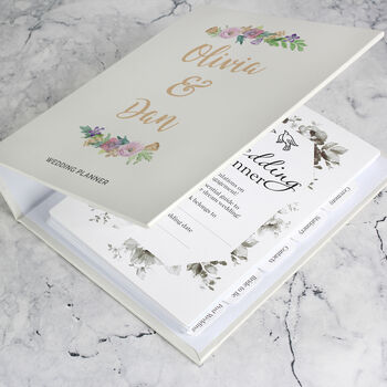 Personalised Floral Watercolour Wedding Planner, 4 of 12