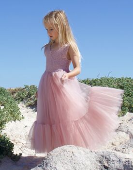 Flora In Dusty Rose ~ Flower Girl Dress Or Party Dress, 2 of 6