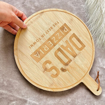 Bamboo Wood Pizza Board And Pizza Plate, 9 of 10