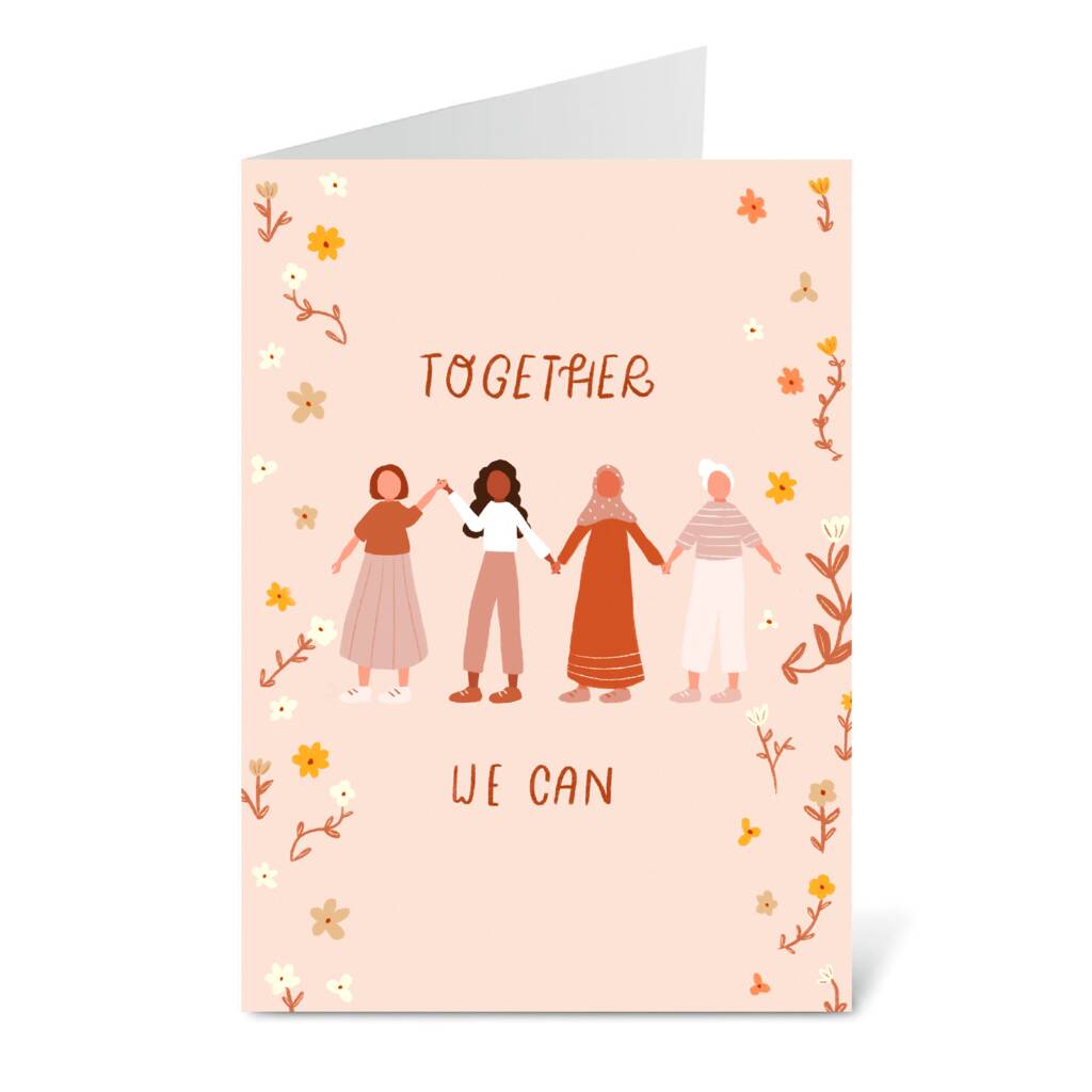 'Together We Can' Greetings Card By Flourish Paperworks