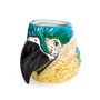 Hand Painted Ceramic Blue Macaw Parrot Head Vase, thumbnail 3 of 4