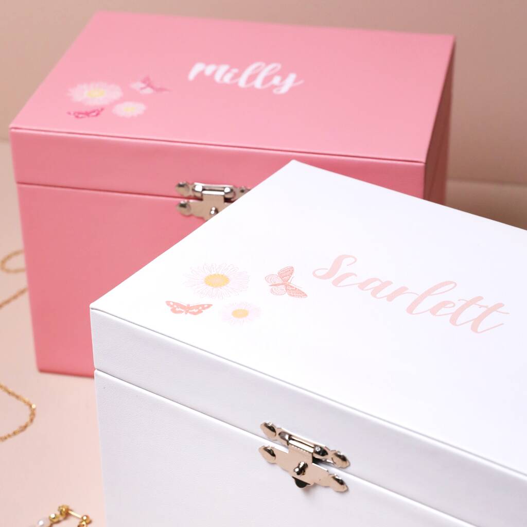 Personalised Name Butterfly Musical Jewellery Box, 1 of 10