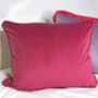 Bright Pink Velvet Piped 13' x 18' Cushion Cover, thumbnail 1 of 5