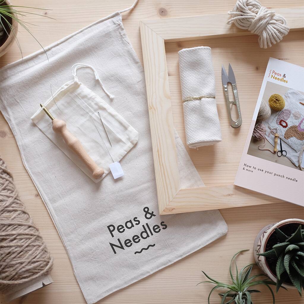 Punch Needle Kit With Frame By Peas And Needles