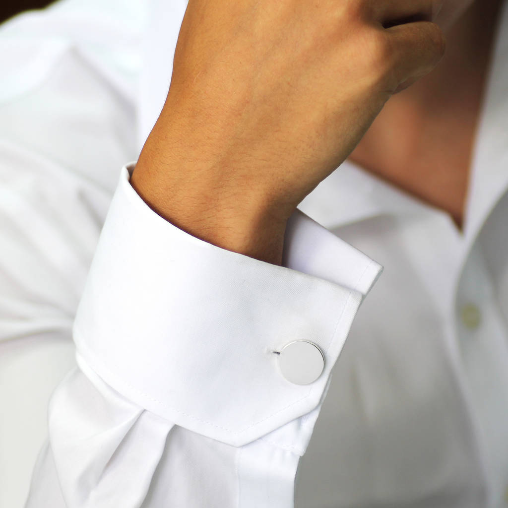 Sterling Silver Round Chain Cufflinks By Hersey Silversmiths
