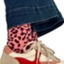 Pink Leopard Print Socks, thumbnail 2 of 2