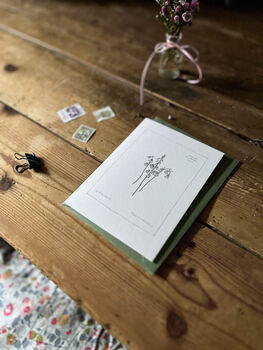 Hand Illustrated ‘Spring Flowers’ Notecard Set, 5 of 8